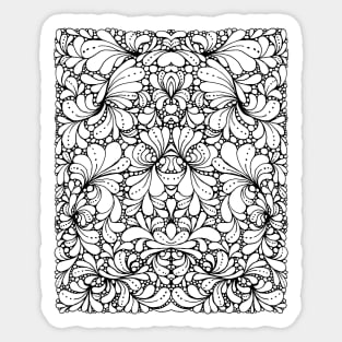 Floral abstract doodle Sticker